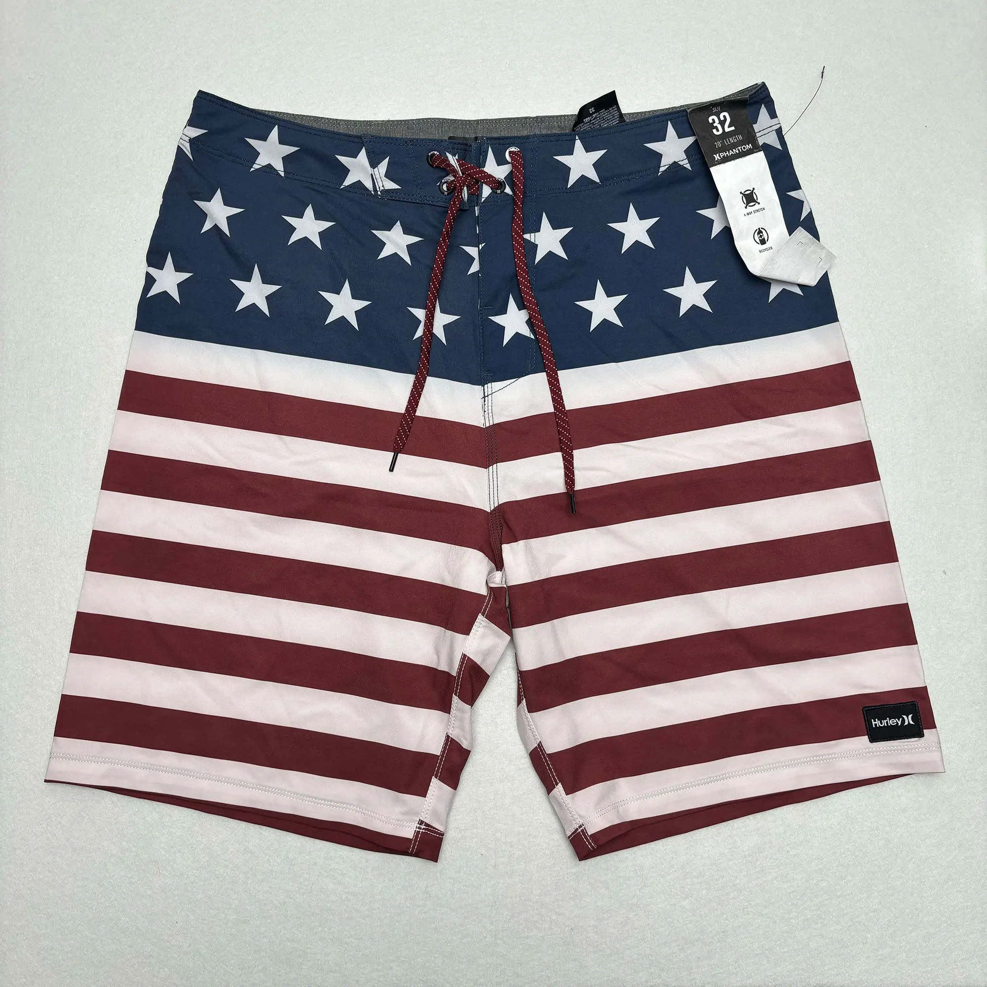 

32 Original Brand Phontom H Star Print Mens Surfing Swimming Beach Shorts Side Pocket Sport Bermuda Shorts Quik Dry