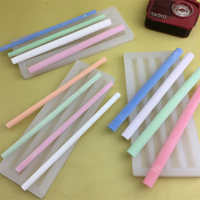 Sealing Wax Stick Silicone Mold Half Round Long Strip Lacquer Wax Stick DIY Creative Cake Decoration Candle Making Silicone Mold