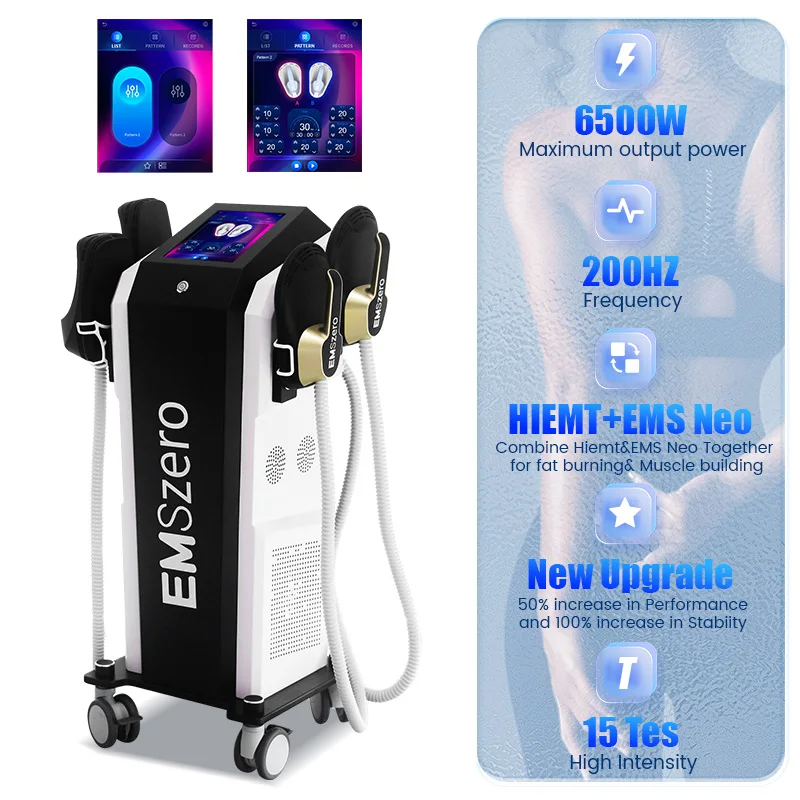 Emszero máquina profesional rf máquina para esculpir el cuerpo 2025 EMS Estimulador muscular esculpir quemador de grasa 5 mango 6500W en venta