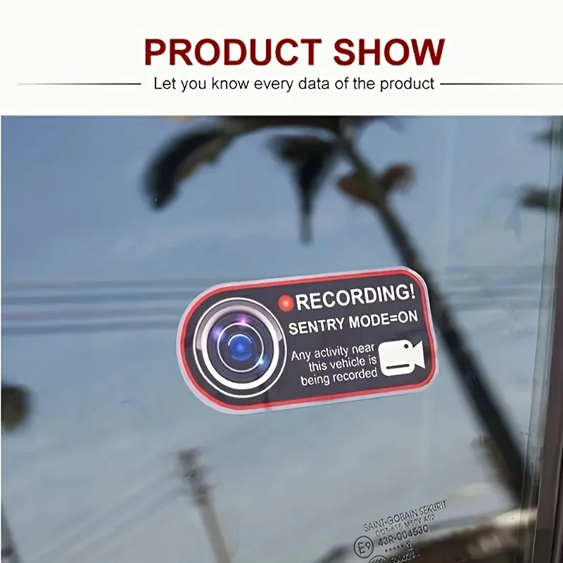 2個/セット「録音中！」 「セントリー モード オン」ステッカー - 電話、ラップトップ、スクラップブック用の取り外し可能な粘着デカール |   セキュリティ愛好家へのギフト