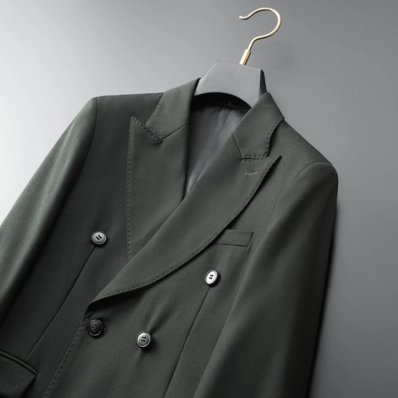 Men's Korean version slim fit trend handsome casual versatile small suit top single piece business double breasted suit jacket