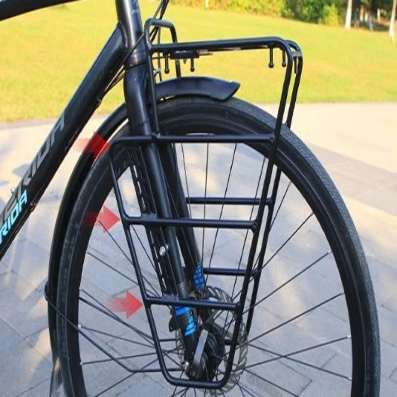 

Gravel Road Bike Front Rack Multi-functional Aluminum Alloy Sturdy Durable Integrated Bike Luggage Carrier Bicycle Accessories