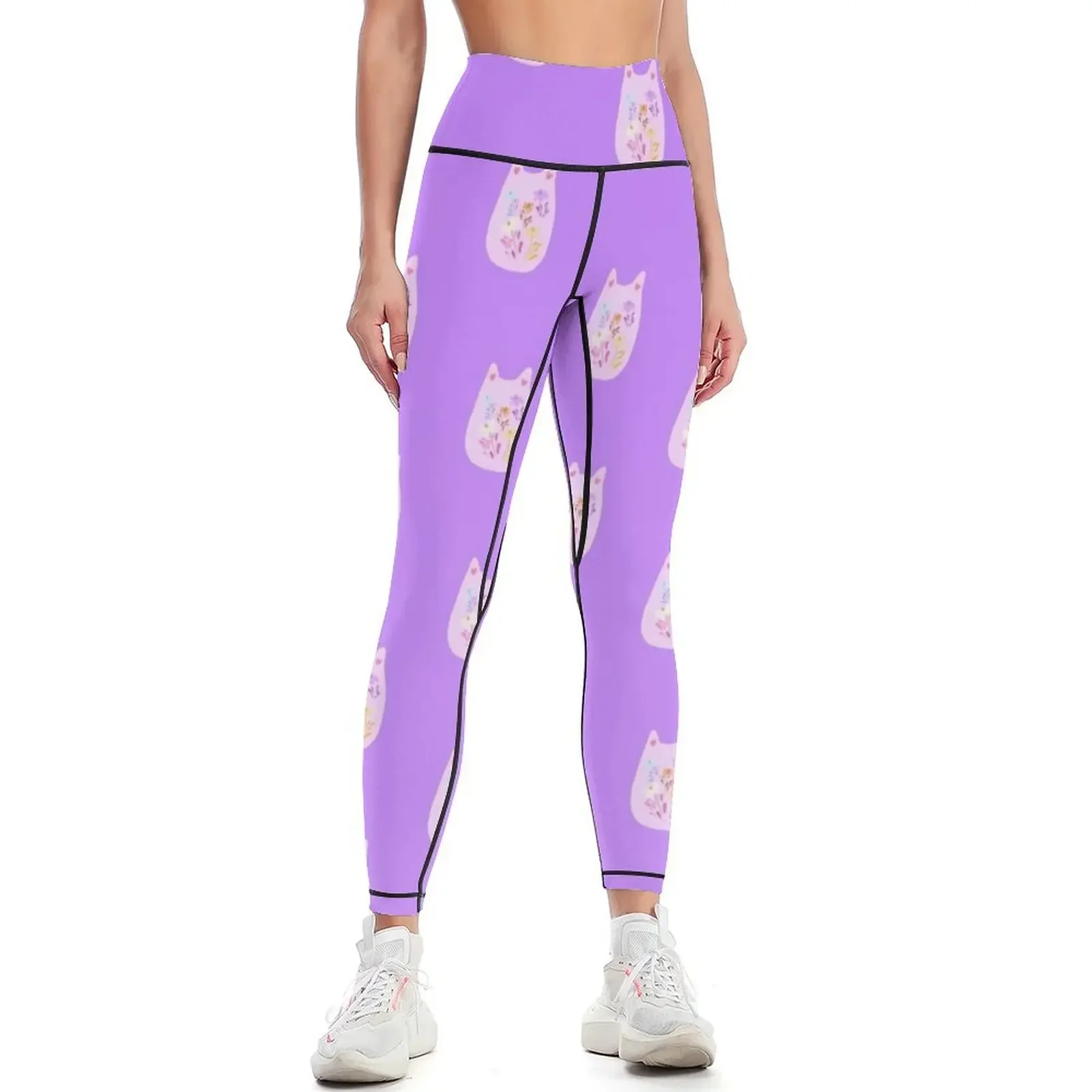

Garden Spirit, Forest Spirit,Flower Spirit, Cute, Pretty, Japanese Anime, Purple Leggings Women's gym Womens Leggings