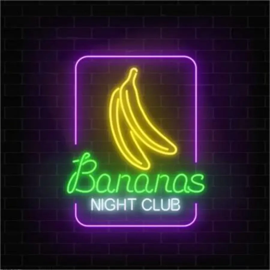 Trendecor Home Decoration Led Light, Neon Sigh Wall Mounted USB Powered Led Color Banana Neon Sign Light for Kids Bedroom