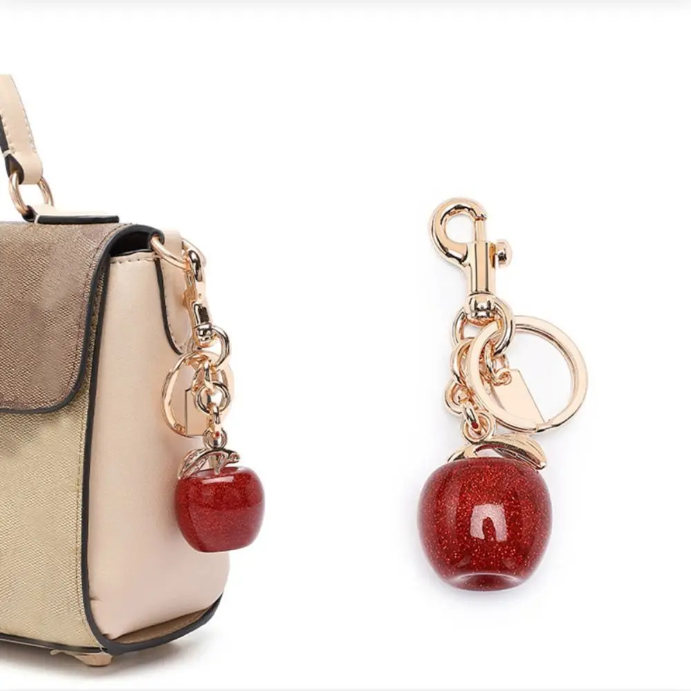 Fashionable Apple Apple Keychain Red Hangable Apple Backpack Pendant Shoulder Bag Decoration Bag