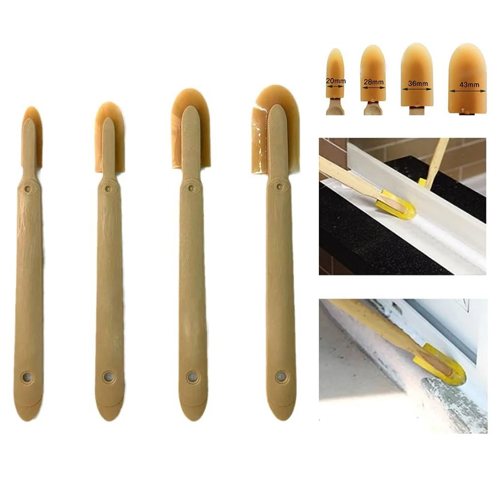 2pcs Caulking Tool Silicone Sealant Finishing Tool Set Rubber Spatula Applicator For Kitchen Bathroom