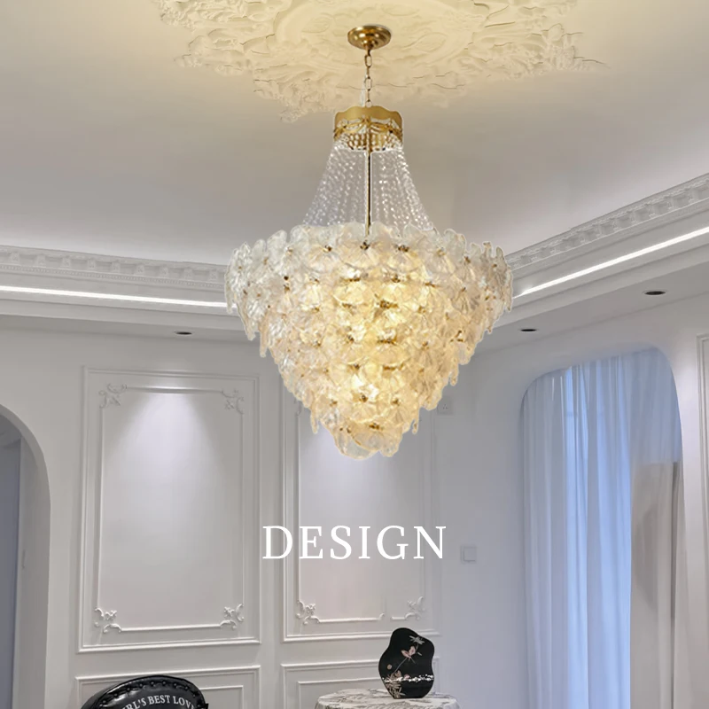 

Hall Duplex Ceiling Chandelier Nordic Living Room Hanging Lamp Glass Lustre Chandelier Kitchen Lighting Pendant Lamp Minimalist
