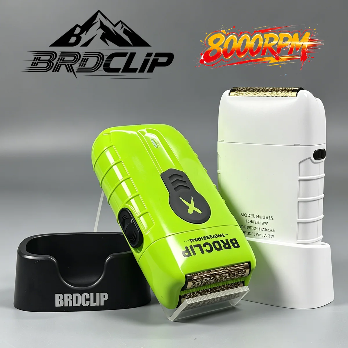 brdclip-コードレスフォイルシェーバー-8000rpm-ステンレス鋼超薄型フローティングブレードヘッド-1200mah-大容量バッテリー用ベース付き
