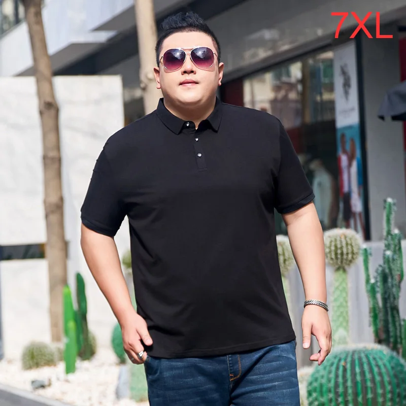 

7XL T-shirt plus size short-sleeved business workwear Thin Stretch men's shirt for men 145KG