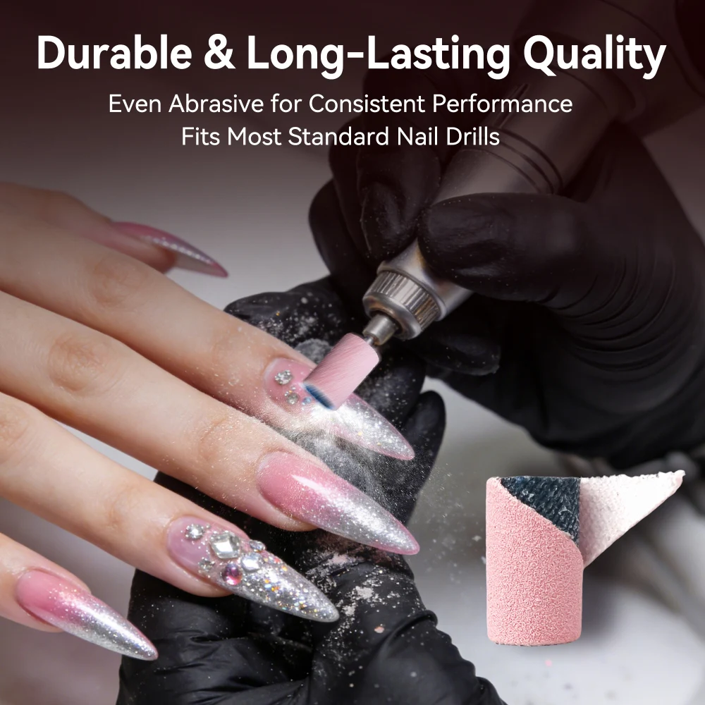 Wholesale 6.3MM Nail Sanding Bands 100/150/240 Grit for Manicure Nail Surface Treatment Polishing view 5