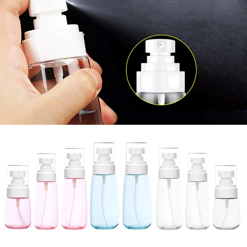 

5Pcs 30-100ml Portable Mini UPG Plastic Sprayer Bottles Travel Size Reusable Fine Mist Spray Container for Alcohol Water Perfume