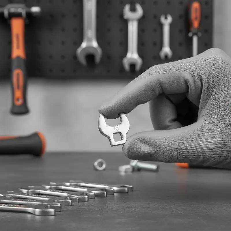 8Pcs Inch Metric Crowfoot Wrench Set Heavy Duty Chrome Vanadium for Home Garage DIY Hobby Repair Use