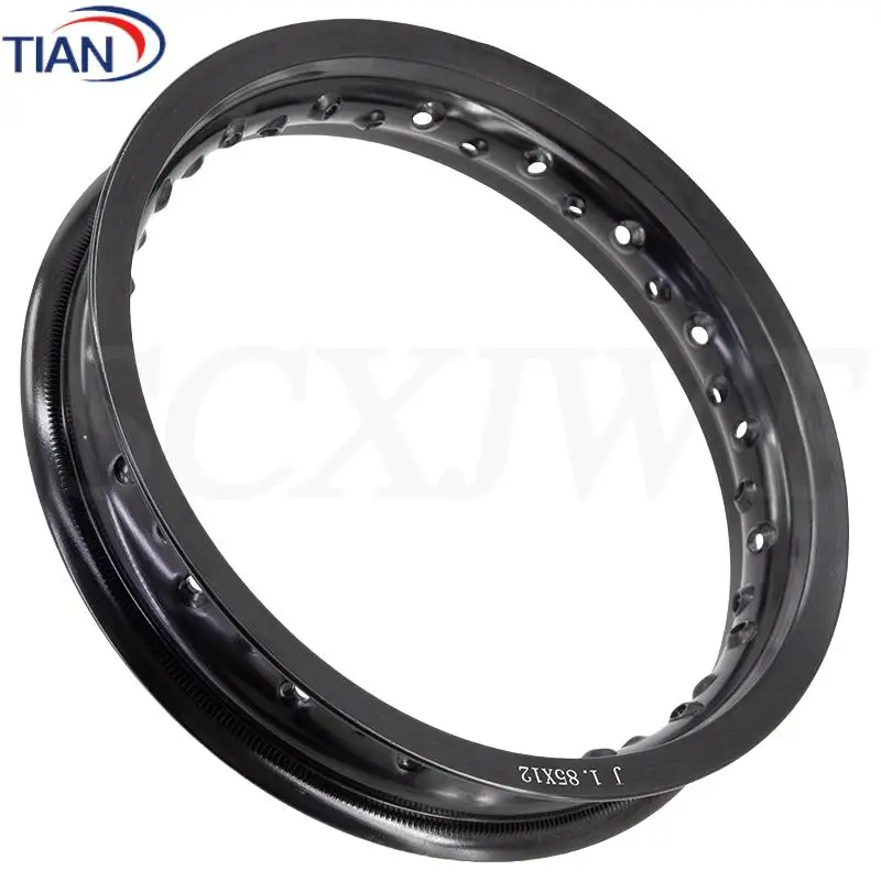 Motorcycle 1.85x12 32/36 Spokes Holes Front/rear Wheels 12 inch Aluminum Alloy Rim 1.85*12