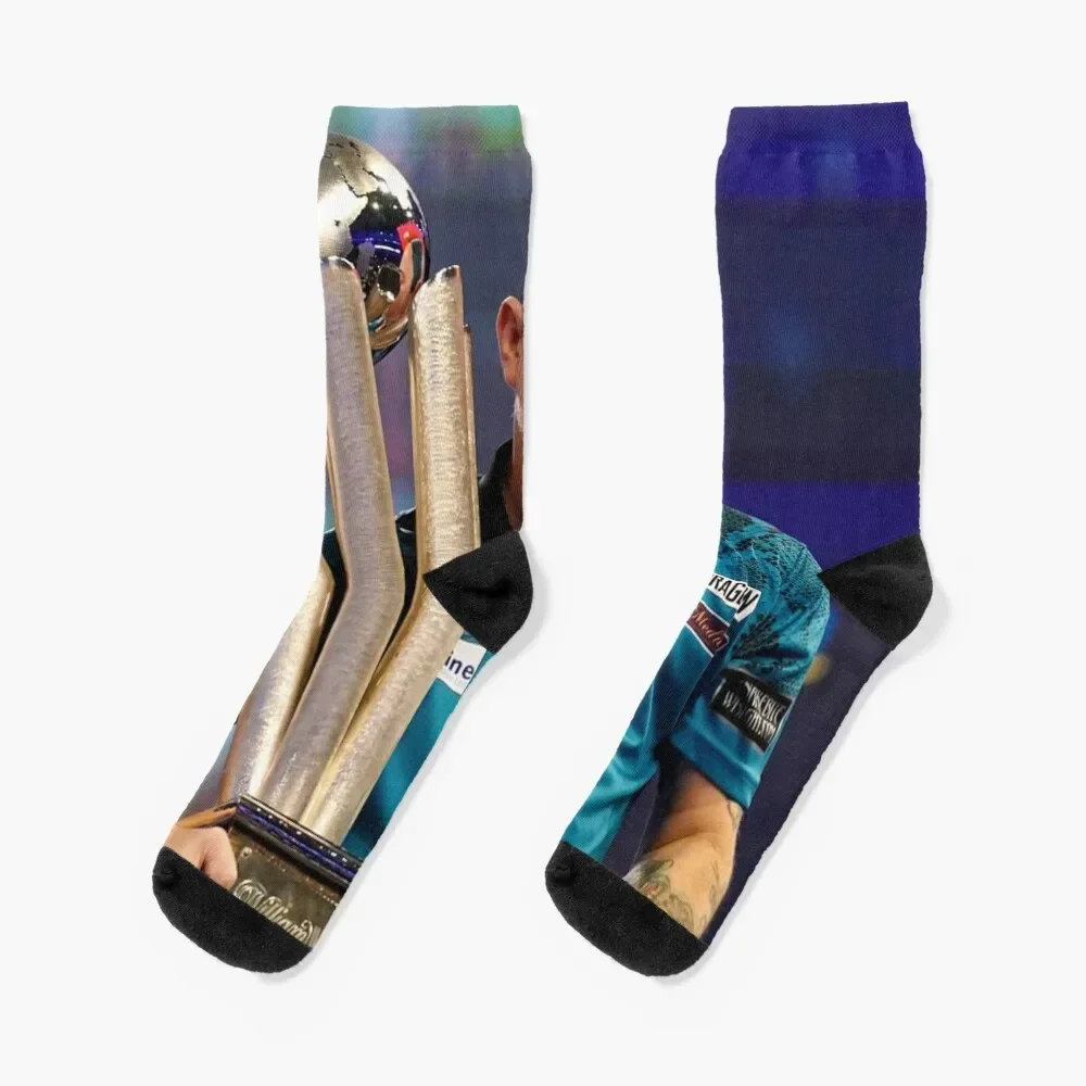 

The Best Man Ever The King Peter Wright Dart World Champion Socks man Non-slip sports and leisure Socks Woman Men's