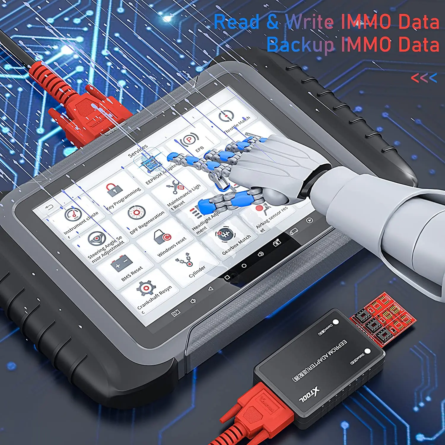 Xtol-محول EEPROM الأصلي ، رمز Pincode ، برمجة المفاتيح ، ملحق ، رمز أمان ، مناسب لـ X100PAD3 ، X100MAX ، D7 ، D8 ، D9 ، IP616 ، D8S