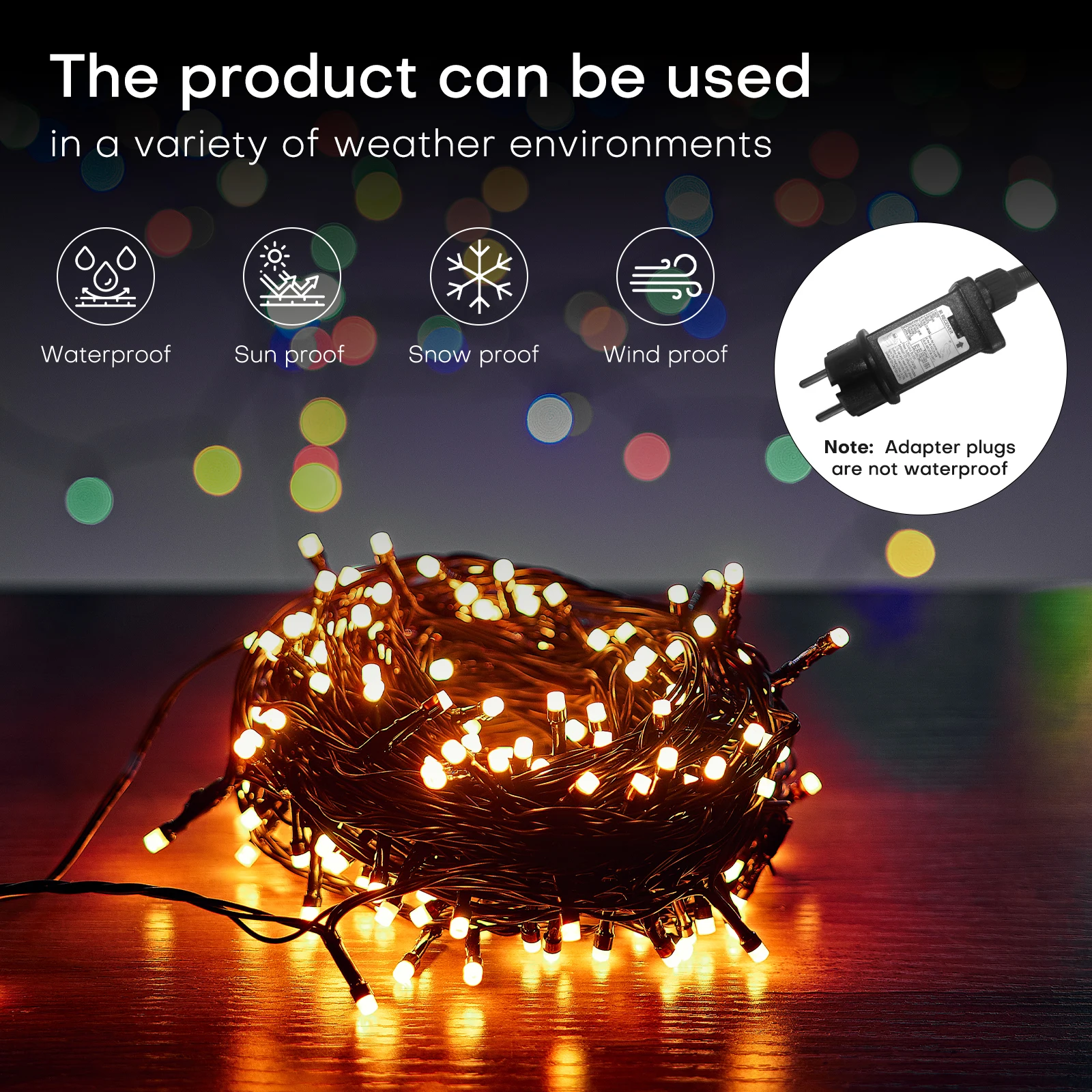 

Redlife Fairy String Lights Christmas Lights Ambiance Lights 79 inch 200 lights Multicolor Halloween decorations for home yard