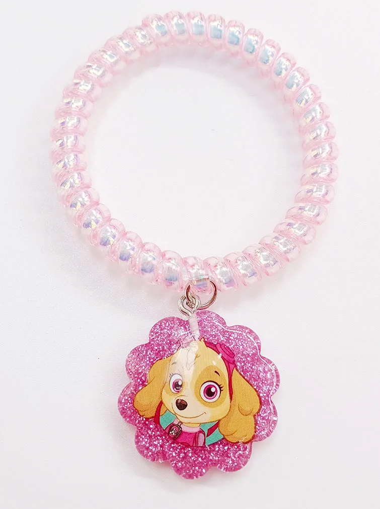 Paw Patrol Kids bracciale Anime Everest Skye Chase accessori per ciondoli Puppy Phone wire hair loop bracciale Festival Gift