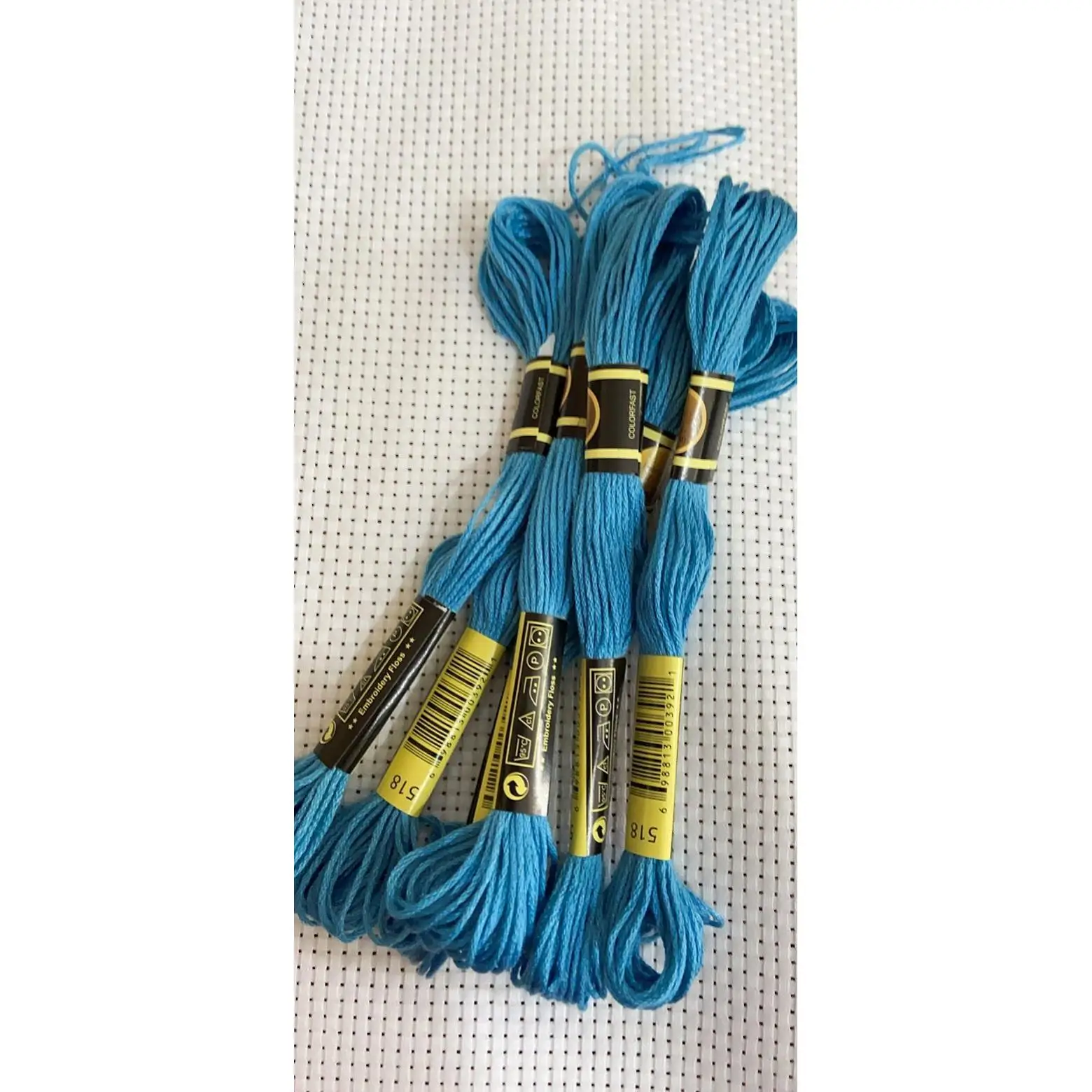 10 pièces/LOL ensemble point de croix fil à broder pour débutants bricolage 8M écheveau pas de répétition arc-en-ciel DMC CODE 518