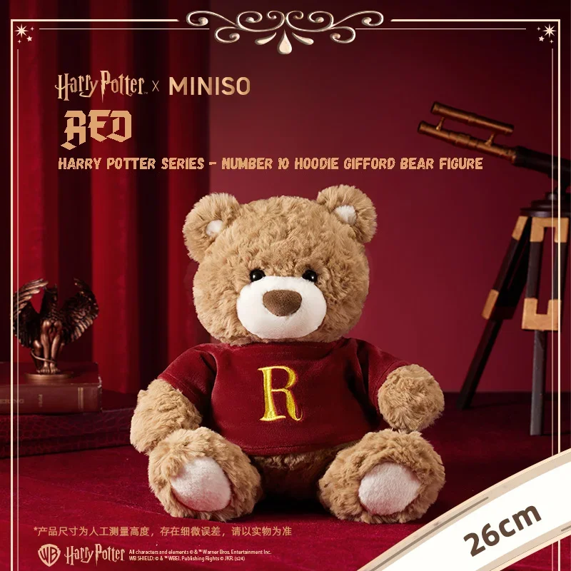 Genuine Harry Potter - Number 10 Hoodie Gifford Bear Doll Red and Blue Cute Bear Doll Doll Room Decorated Children's Gift