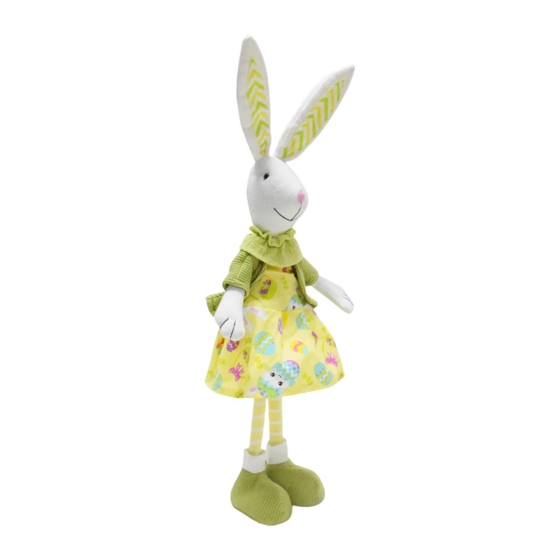 Standing Long Legged Rabbit Dolls Easters Bunnys Gnomes for Festive Decoration Dropship