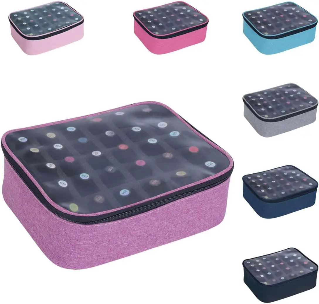 

Small Clear Nail Polish Organizer Holds 30 Bottles (15ml-0.5fl.oz) Multifunctional Travel Case for Cosmetic Storage
