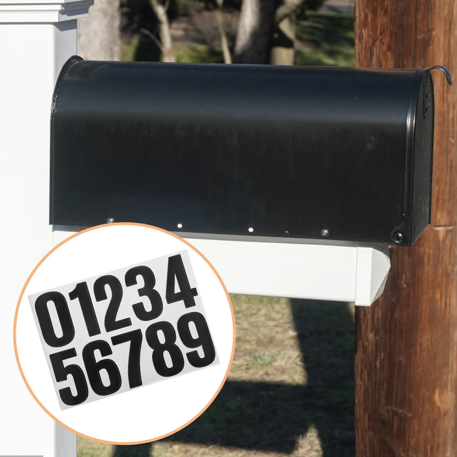 10Sheets Waterproof Numbers Self Adhesive Mailbox Stickers Number Decals for Address Door Outdoor Use Numbers Decals