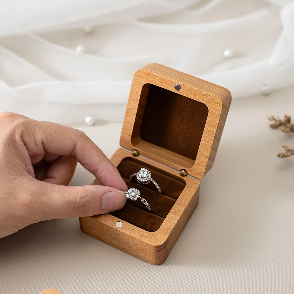 Personalized Carved Wooden Rin - Couple Ring Set review and price