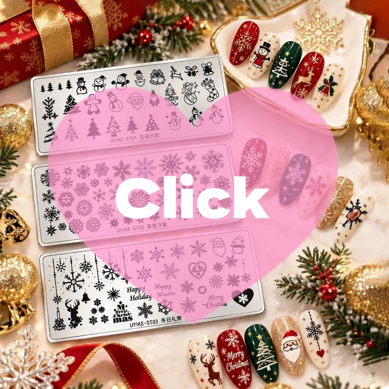 1/3Pcs Christmas Nail Art Stamping Plate Drawing Template Winter Snowflakes Floral Christmas Image Stencil Mold Nail Tools