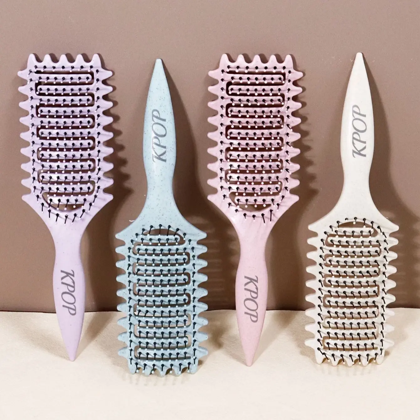 KPOP Curling Brush - Nylon bristles and ABS handle for creating curly hair styling Special for real hair wigs image 2