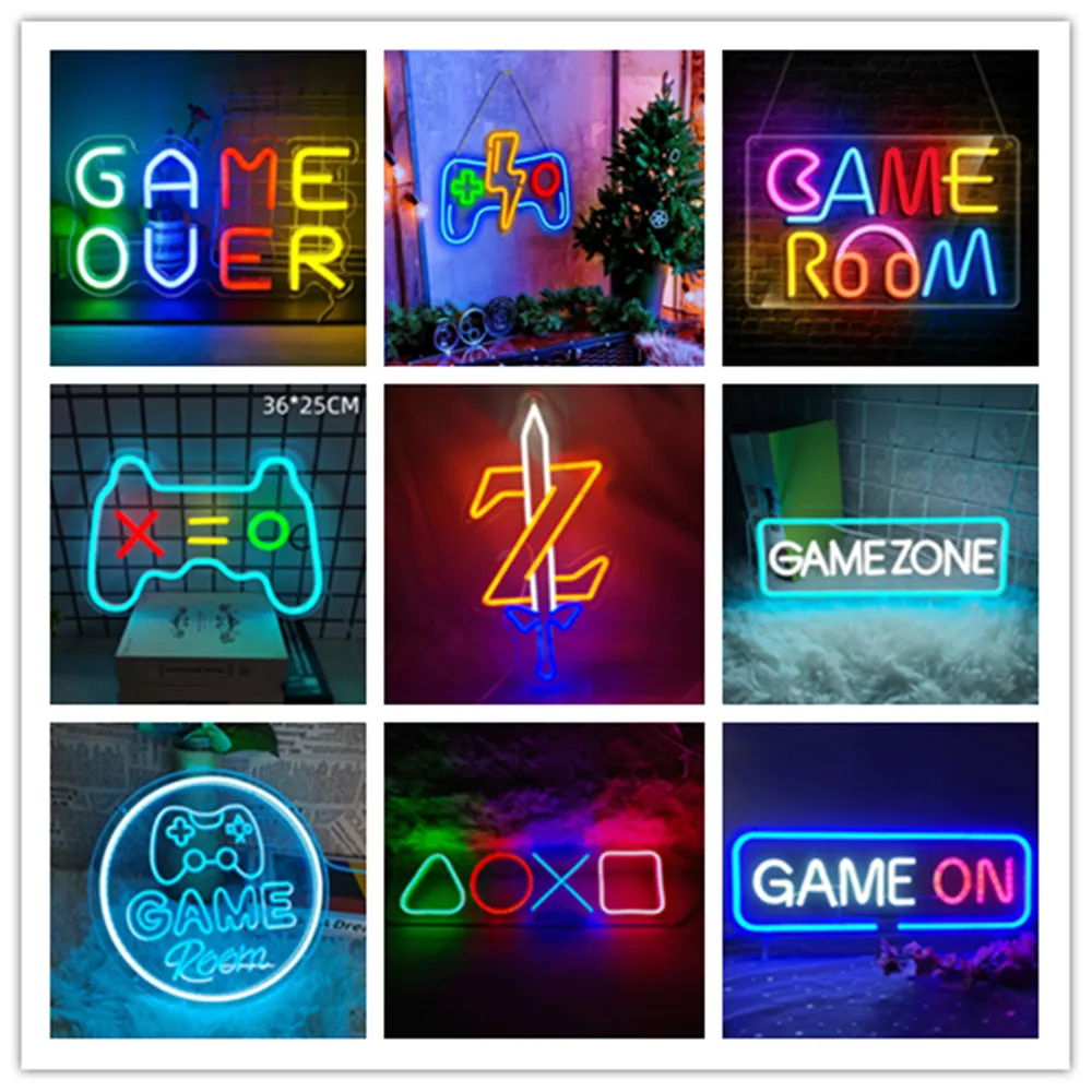 Zelda Neon Sign Gamer led Neon Light Good Vibes Wall Decor Gaming Room Decoration Gamezone lamp Sword Z LED Sign Night Light USB