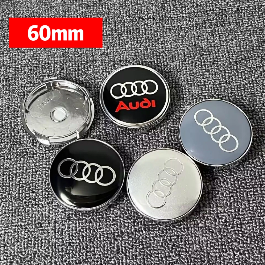 4PCS 60mm modified wheel hub cover tire center logo For Audi A1 A2 A3 8V 8P 8L A4 B5 B6 B7 B8 A5 A6 C5 C6 C7 A7 A8 Q2 Q3 Q5 Q7