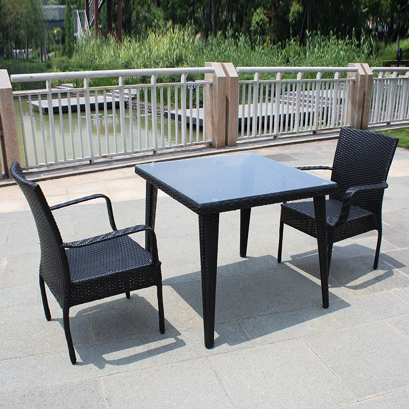 Balcony rattan chair three five-piece set outdoor rattan table and chair terrace courtyard bar leisure chair outdoor rattan comb