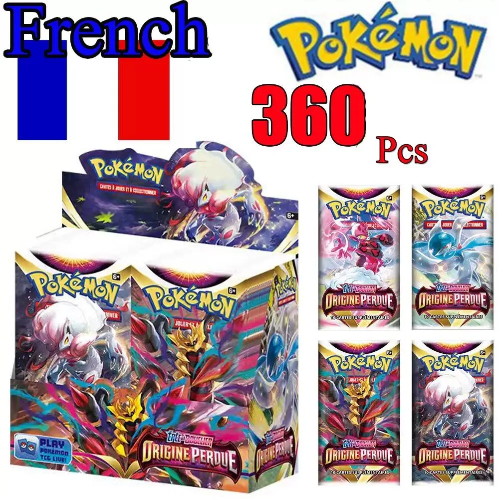 360pcs/box French Series Booster Card Pack Pokemon Board Game Battle Cartoon Anime Collection Cards Toy Gift