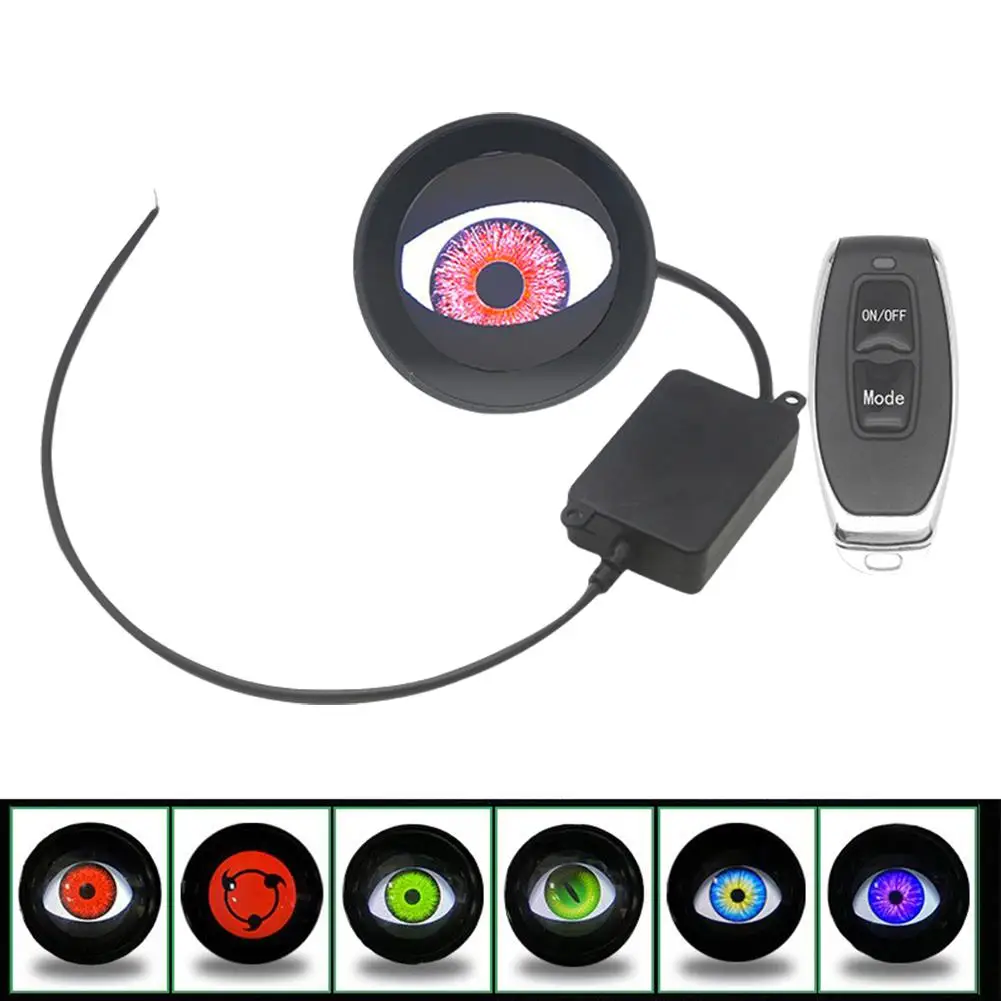 12V Dynamic Devil Eyes LED Car Lights 2 Inch Remote Retrofit Kits Auto Accessories Eyes Control Assembly Led Lenses Bi Head Q6Y4