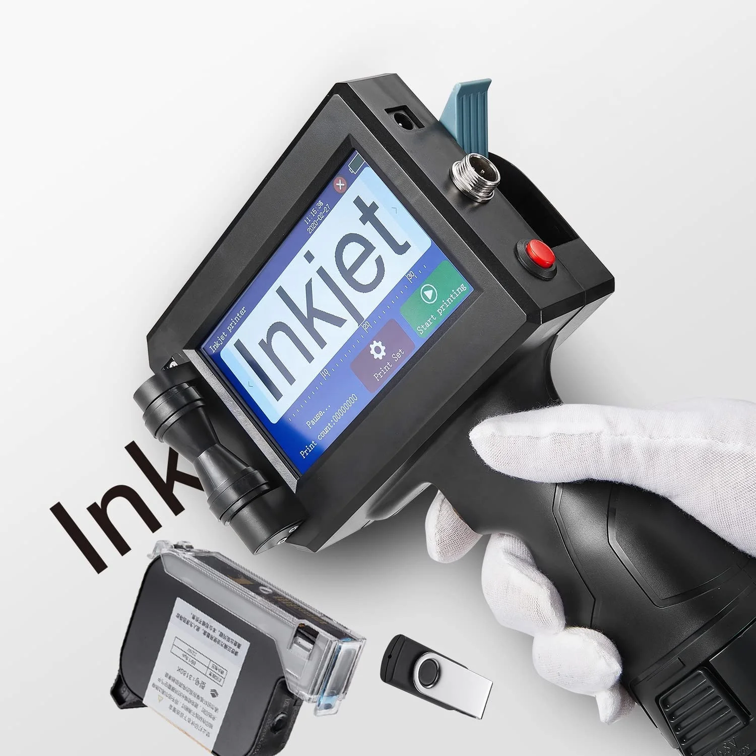 

Small Portable Handheld Inkjet Printer with LED Touch Screen, Used for Commercial Printing, Barcode, Date, Picture, etc.