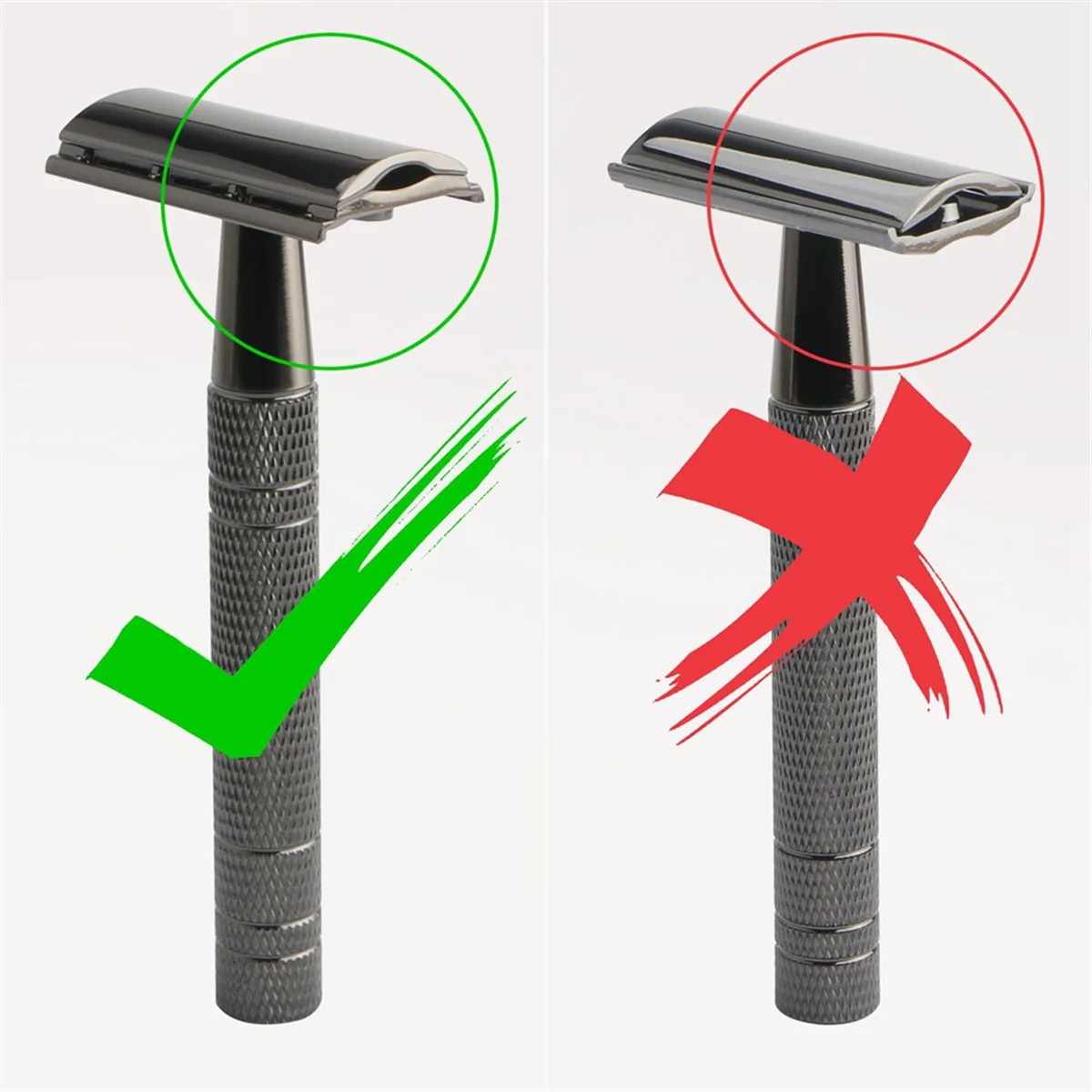 Durable Replaceable Reusable Safety Razors with Stainless Steel Double-Sided Blade,D image 6