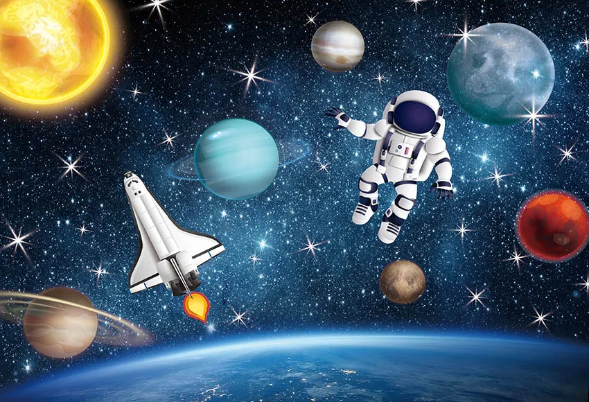 Mehofond Photography Background Outer Space Astrology Astronaut Rocket Planet Galaxy Birthday Party Decor Backdrop Photo Studio