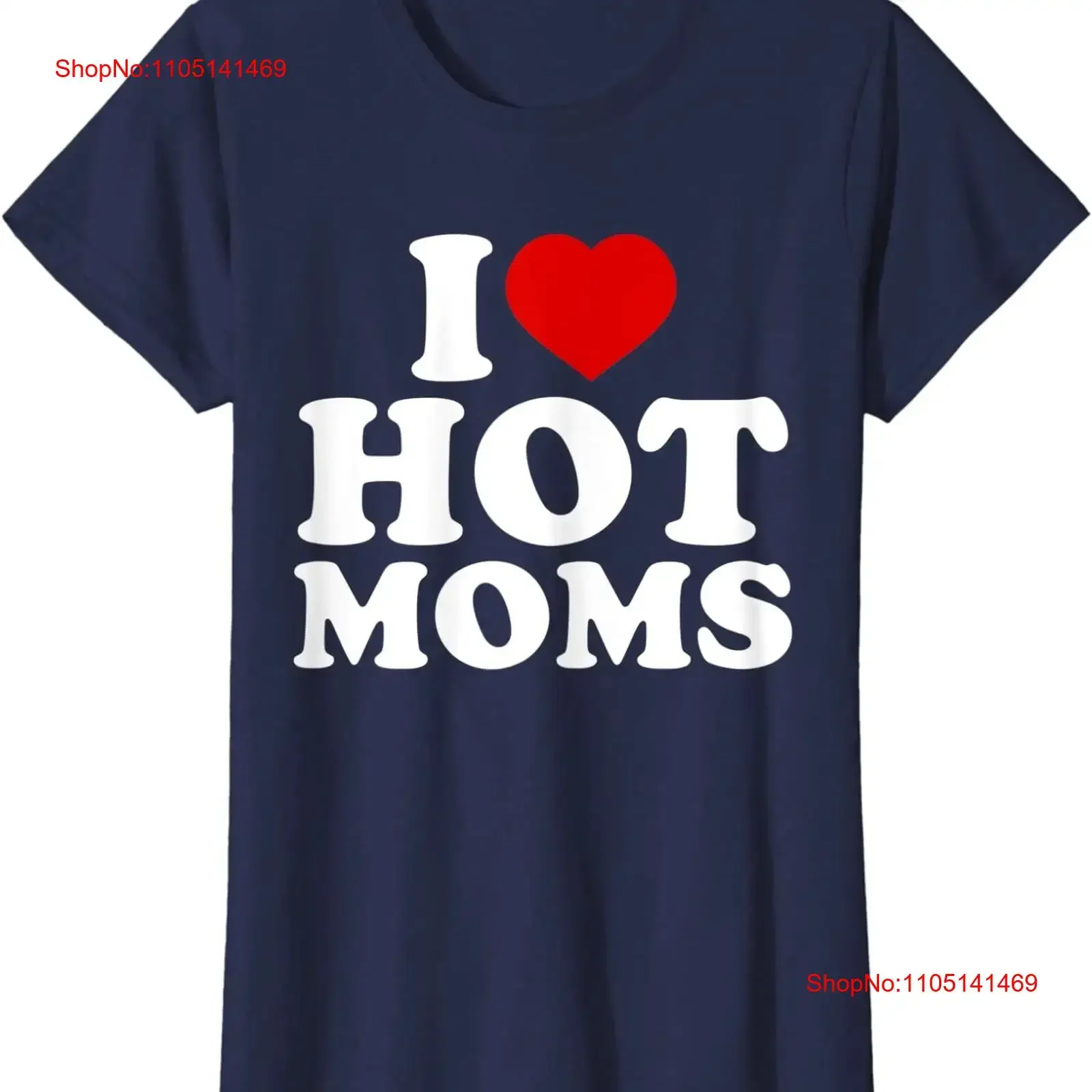 

Забавная футболка с красным сердечком I Love Hot Moms, женская винтажная стираная футболка с круглым вырезом, универсальная, удобная, модная, унисекс, слегка