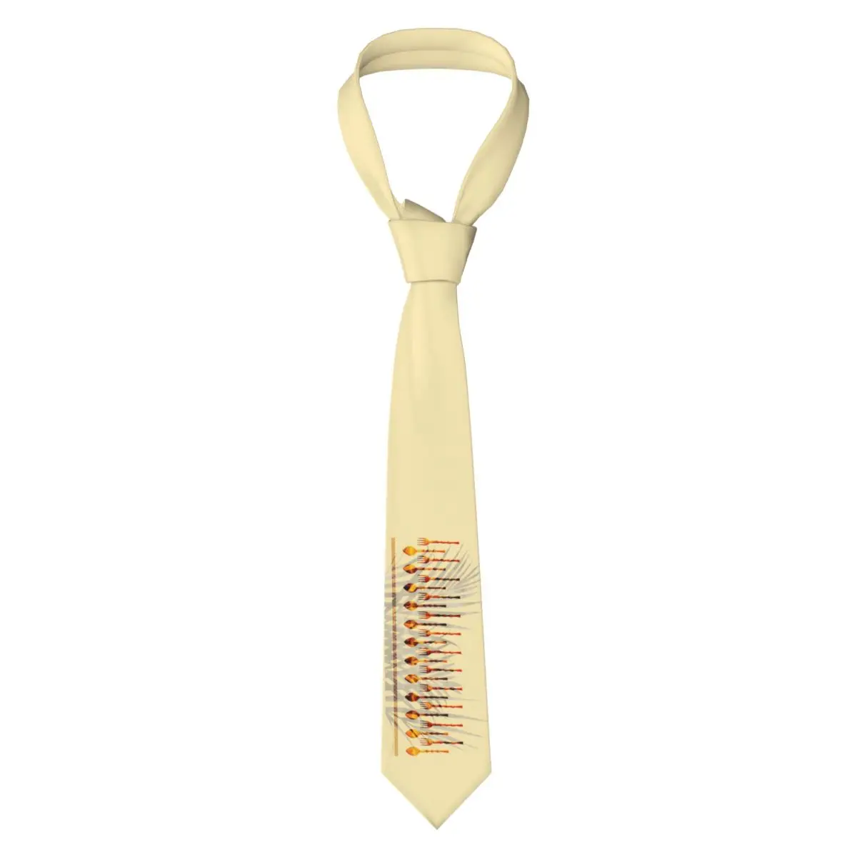 ربطة عنق ملعقة وشوكة للرجال من البوليستر الحريري 8 سم ربطات عنق بدل زفاف ربطة عنق كلاسيكية Gravatas