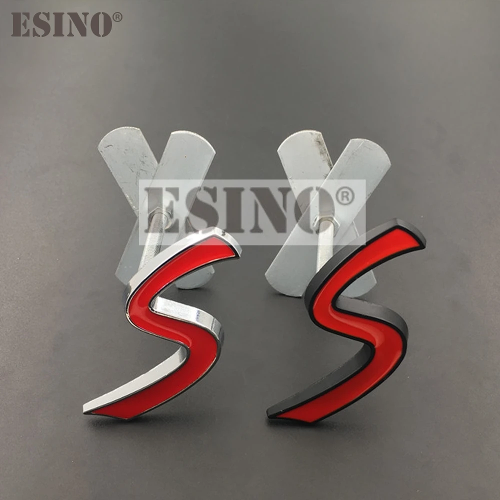 New Car Styling 3D Metal Chrome Zinc Alloy S Emblem Car Front Grill Badge Auto Accessory for Mini Cooper S Countryman S One S