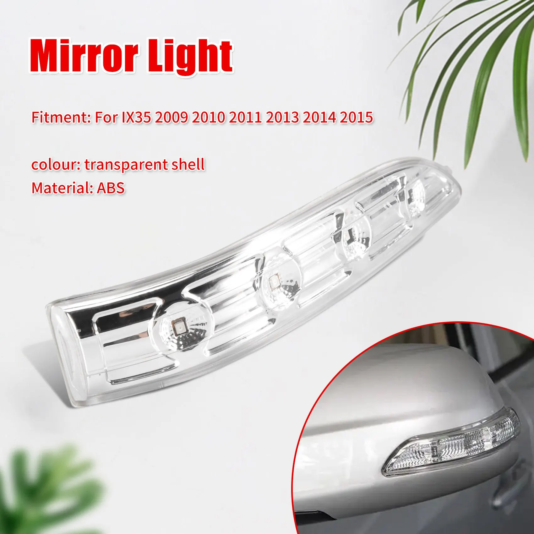 for Hyundai Tucson IX35 2010-2014 Rearview Mirror Light Turn Signal Lamp Light Side Mirror Indicator 876142S200 Left