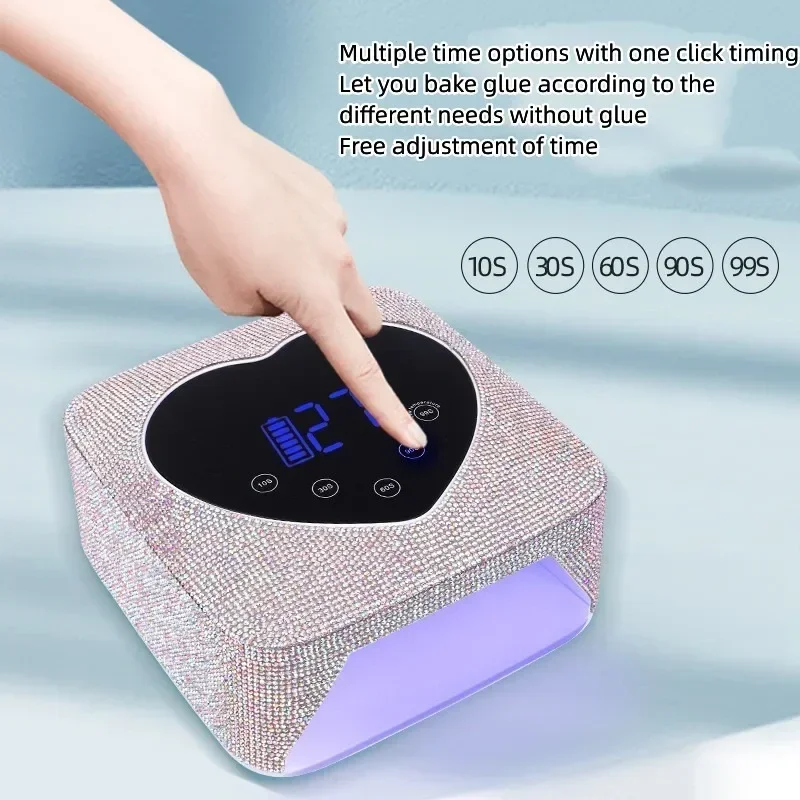 

Embedded star diamond wireless nail phototherapy light storage baking and drying nail machine uv lamp sun nail lamp