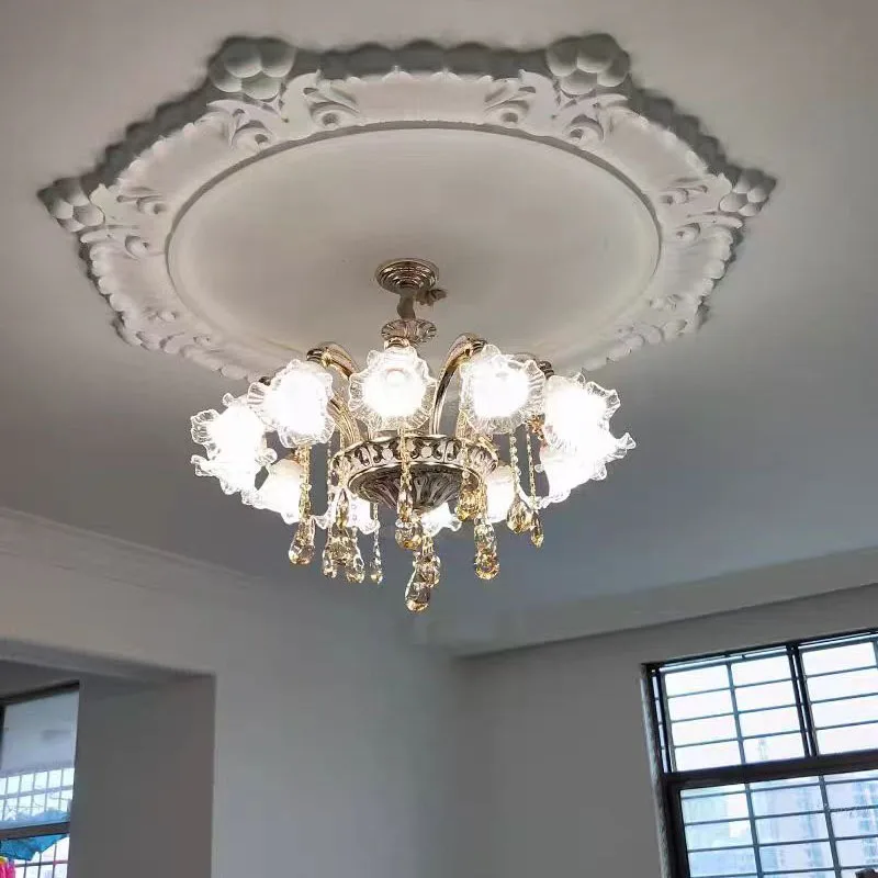 

Французская люстра в вестибюле отеля, роскошная высококачественная хрустальная лампа, освещение комнаты, столовая, гостиная, основной свет, супер яркий