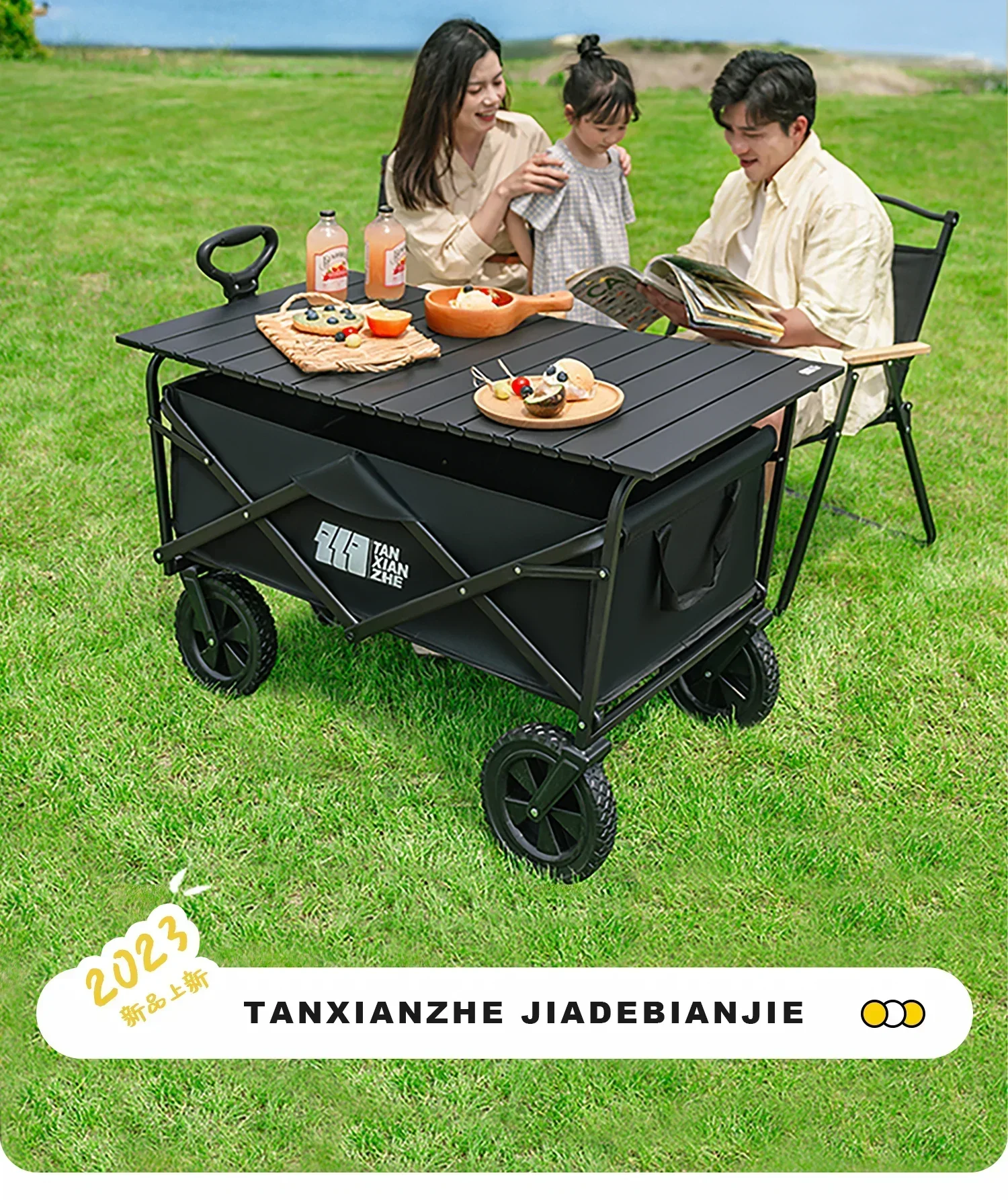 

Explorer Camper Carts Outdoor Travel Camper Foldable Small Trailers Camping Picnic Carts