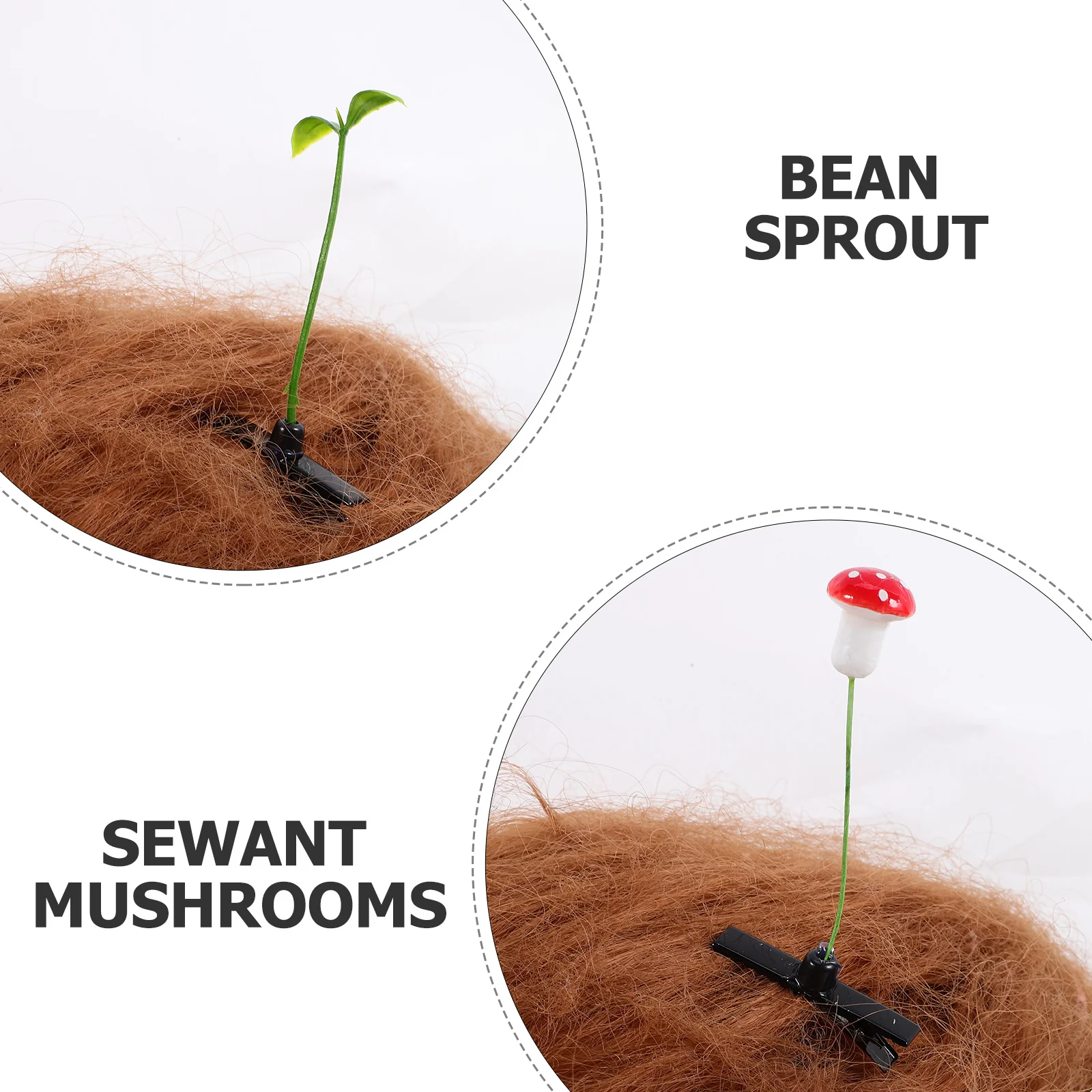 

40Pcs Simulated Plant Hair Clips Realistic Bean Sprout Decorative Accessories for Various Occasions Girls Barrettes