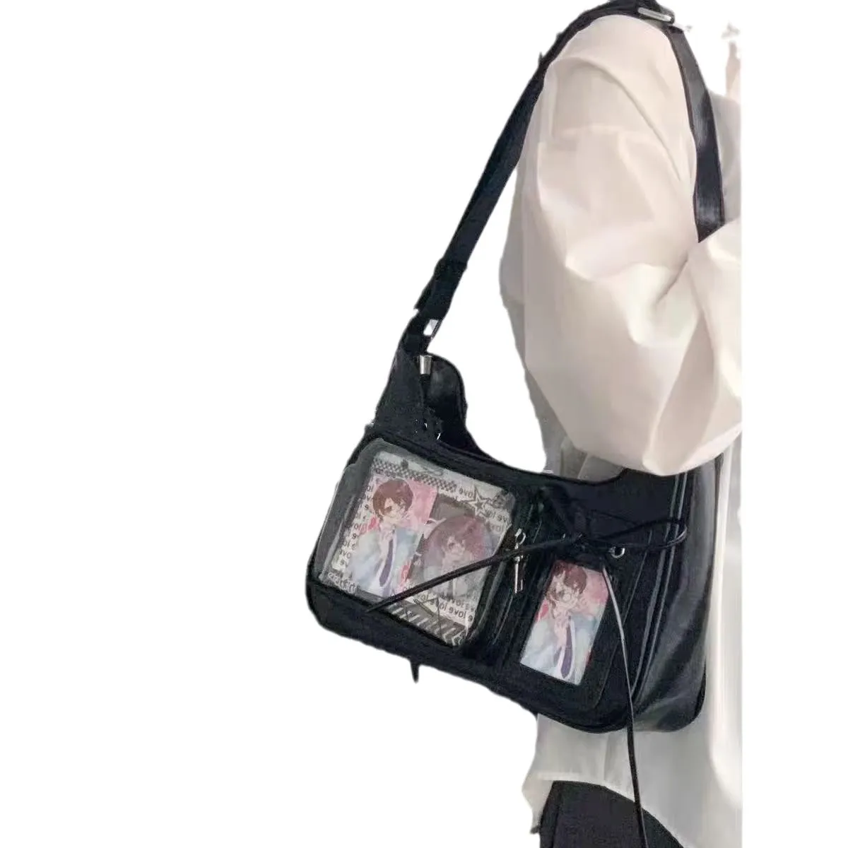 NEW Y2k Japanese Harajuku Shoulder Bag Womens Transparent Ita bag Girls School Crossbody Bags for Women Female Designer Handbags