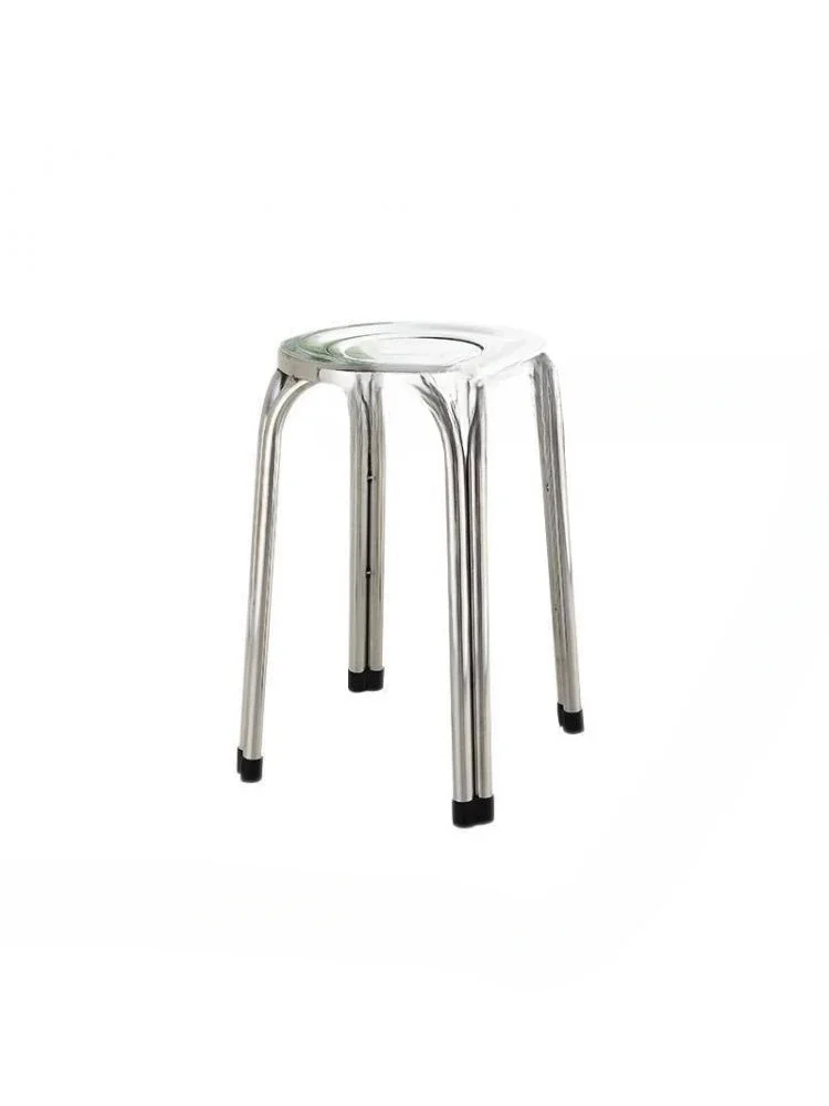 

Thick 304 Stainless Steel Stool Hotel Round Restaurant Home Chair Low High