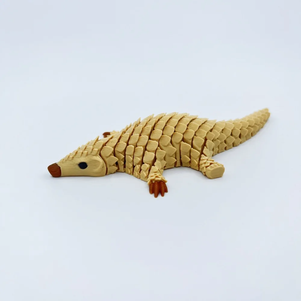 3D Printed Pangolin Creative Movable Joint Animal Model Figurines 3D Printed Toys Home Decor Desktop Ornament for Kids Gift