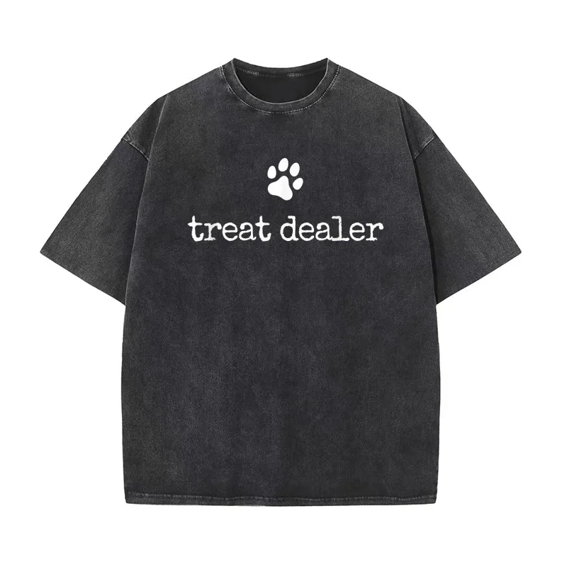 

Dog Treat Dealer Funny Humor Dog Owner Dog Treats Dog Lover T-shirt Mens Tee Shirts Short Sleeve Man Clothes Fashion