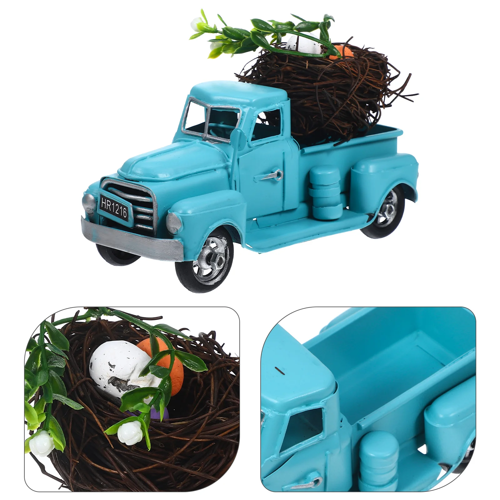 

Truck Ornaments Cars Easter Home Decor Decorations with Bird Nest Wedding Elderly